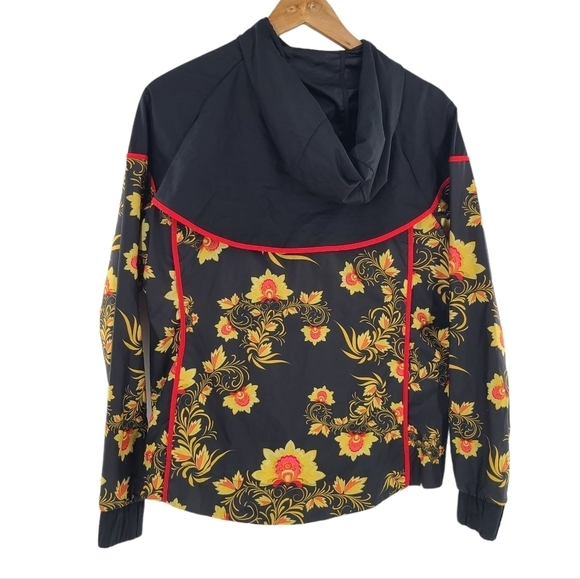 Nike Sports wear NSW Floral Windrunner Printed Women's SZ Small Jacket Black - Picture 7 of 9